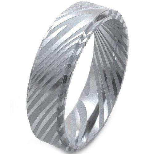 Rings And Bands Black Tungsten Rings White Tungsten Carbide Damascus Step Edges Ring Titanium