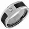 Rings And Bands Ceramic Rings White Tungsten Carbide Ring With Cubic Zirconia and Ceramic Titanium