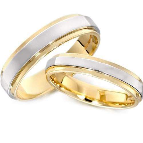 Rings And Bands Gold Band Ring Platinum White Gold Tone Tungsten Carbide Step Ring Titanium