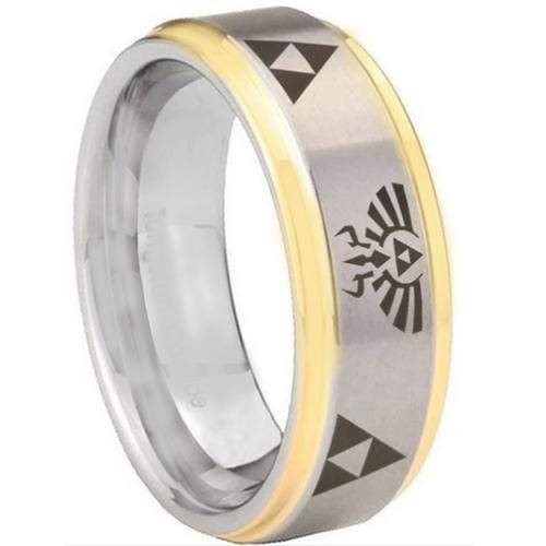 Rings And Bands Gold Ring For Men Silver White Gold Tone Tungsten Carbide Legend of Zelda Ring Titanium