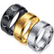 Rings And Bands Gold Ring For Men Tungsten Carbide Silver White Black Gold Step Edges Triple Blue Ring Titanium