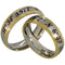 Rings And Bands Gold Ring Platinum White Gold Tone Tungsten Carbide Custom Coordinate Step Ring Titanium