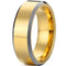 Rings And Bands Gold Ring Platinum White Gold Tone Tungsten Carbide Polished Shiny Ring Titanium
