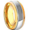Rings And Bands Gold Wedding Rings Platinum White Gold Tone Tungsten Carbide Double Grooves Ring Titanium