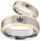 Rings And Bands Gold Wedding Rings Platinum White Gold Tone Tungsten Carbide Marijuana Leaf Step Ring Titanium
