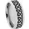 Rings And Bands Men's Platinum Wedding Rings Platinum White Tungsten Carbide Celtic Dome Ring Titanium