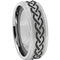 Rings And Bands Men's Platinum Wedding Rings Platinum White Tungsten Carbide Celtic Step Ring Titanium