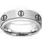 Rings And Bands Men's Platinum Wedding Rings Platinum White Tungsten Carbide Deadpool Step Ring Titanium