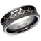 Rings And Bands Men's Silver Band Rings Tungsten Carbide Black Silver Masonic Concave Ring Titanium