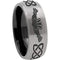 Rings And Bands Men's Silver Band Rings Tungsten Carbide Black Silver Mo Anam Cara Irish Celtic Dome Ring Titanium