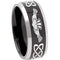 Rings And Bands Men's Silver Band Rings Tungsten Carbide Black Silver Mo Anam Cara Irish Celtic Ring Titanium