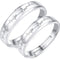 Rings And Bands Men's Tungsten Wedding Rings White Tungsten Carbide Heartbeat Flat Ring Titanium