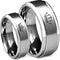 Rings And Bands Men's Tungsten Wedding Rings White Tungsten Carbide King Queen Crown Step Ring Titanium