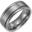 Rings And Bands Platinum Band Rings Platinum White Tungsten Carbide 8mm Double Grooves Ring Titanium