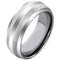 Rings And Bands Platinum Band Rings Platinum White Tungsten Carbide Matt Shiny Dome Ring Titanium