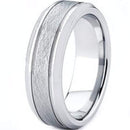 Rings And Bands Platinum Band Rings Platinum White Tungsten Carbide Sandblasted Double Grooves Ring Titanium