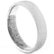 Rings And Bands Platinum Band Rings White Tungsten Carbide Dome With Custom Fingerprint engraving Titanium