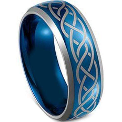 Rings And Bands Platinum Engagement Rings Platinum White Blue Tungsten Carbide Celtic Ring Titanium