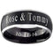 Rings And Bands Platinum Rings For Women Platinum White Black Tungsten Carbide With Custom Name Engraving Titanium
