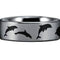 Rings And Bands Platinum Rings For Women Platinum White Tungsten Carbide Dolphins Flat Ring Titanium