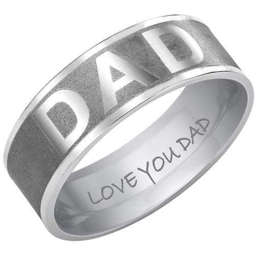 Rings And Bands Platinum Rings For Women Platinum White Tungsten Carbide Double Grooves Daddy Ring Titanium