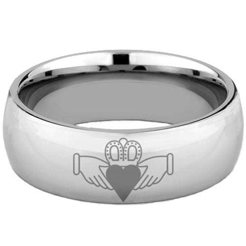 Rings And Bands Platinum Rings For Women Platinum White Tungsten Carbide Mo Anam Cara Dome Ring Titanium