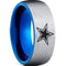 Rings And Bands Platinum Rings White Blue Tungsten Carbide Dome Court Star Ring Titanium