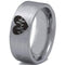 Rings And Bands Platinum Rings White Tungsten Carbide Heartbeat and Heart Flat Ring Titanium