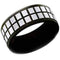 Rings And Bands Platinum Wedding Rings Platinum White Black Tungsten Carbide Checkered Flag Flat Ring Titanium