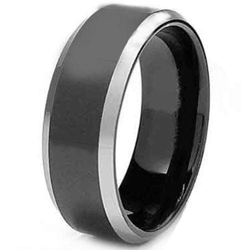 Rings And Bands Platinum Wedding Rings Platinum White Black Tungsten Carbide Ring Titanium