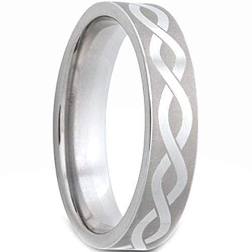 Rings And Bands Platinum Wedding Rings Platinum White Tungsten Carbide Celtic Flat Ring Titanium