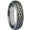 Rings And Bands Silver Engagement Rings White Black Tungsten Carbide Dome Court Celtic Ring Titanium