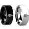 Rings And Bands Silver Engagement Rings White Black Tungsten Carbide Marvel Punisher Flat Ring Titanium