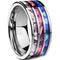 Rings And Bands Silver Rings For Women Silver White Tungsten Carbide Camo Flat Ring Titanium