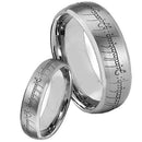 Rings And Bands Silver Rings For Women Silver White Tungsten Carbide Lord of the Ring Wedding Band Ring Titanium