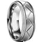 Rings And Bands Silver Rings For Women Silver White Tungsten Carbide Tire Tread Double Grooves Ring Titanium