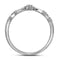 Rings And Bands Sterling Silver Women's Round Diamond Tiara Crown Princess Band Ring 1/20 Cttw - FREE Shipping (US/CAN) JadeMoghul