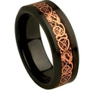 Tungsten Carbide Rings Tungsten Carbide Black Pink Dragon Ring