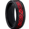 Tungsten Carbide Rings Tungsten Carbide Black Red Dragon Ring