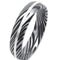 Silver Wedding Rings Tungsten Carbide Black Silver Damascus Dome Ring