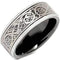 Silver Wedding Rings Tungsten Carbide Black Silver Dragon Ring
