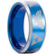 Silver Wedding Rings Tungsten Carbide Blue Silver Triforce Legend of Zelda Ring
