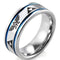 Silver Wedding Rings Tungsten Carbide Blue Silver Triforce Legend of Zelda Double Grooves Ring