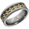 Simple Gold Ring Tungsten Carbide Gold Tone Masonic Ring With Black Carbon Fiber