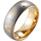 Simple Gold Ring Tungsten Carbide Gold Tone Silver Triforce Legend of Zelda Dome Ring