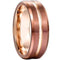 Rings And Bands Tungsten Rings Pink Rose Tungsten Carbide Center Groove Ring Titanium