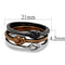 Women's Band Rings TK2648 Three Tone Stainless Steel Ring
