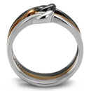 Women's Band Rings TK2648 Three Tone Stainless Steel Ring