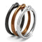 Rings And Bands Women's Band Rings TK2648 Three Tone Stainless Steel Ring Alamode Fashion Jewelry Outlet