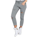 Ripped White Denim Capris AExp